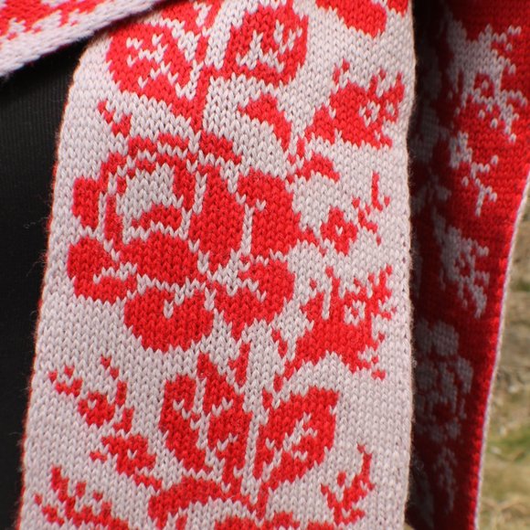 A Beautiful Set of Hand Double Knitted Reversible Scarf and a Hat,Gift for Her main image 10